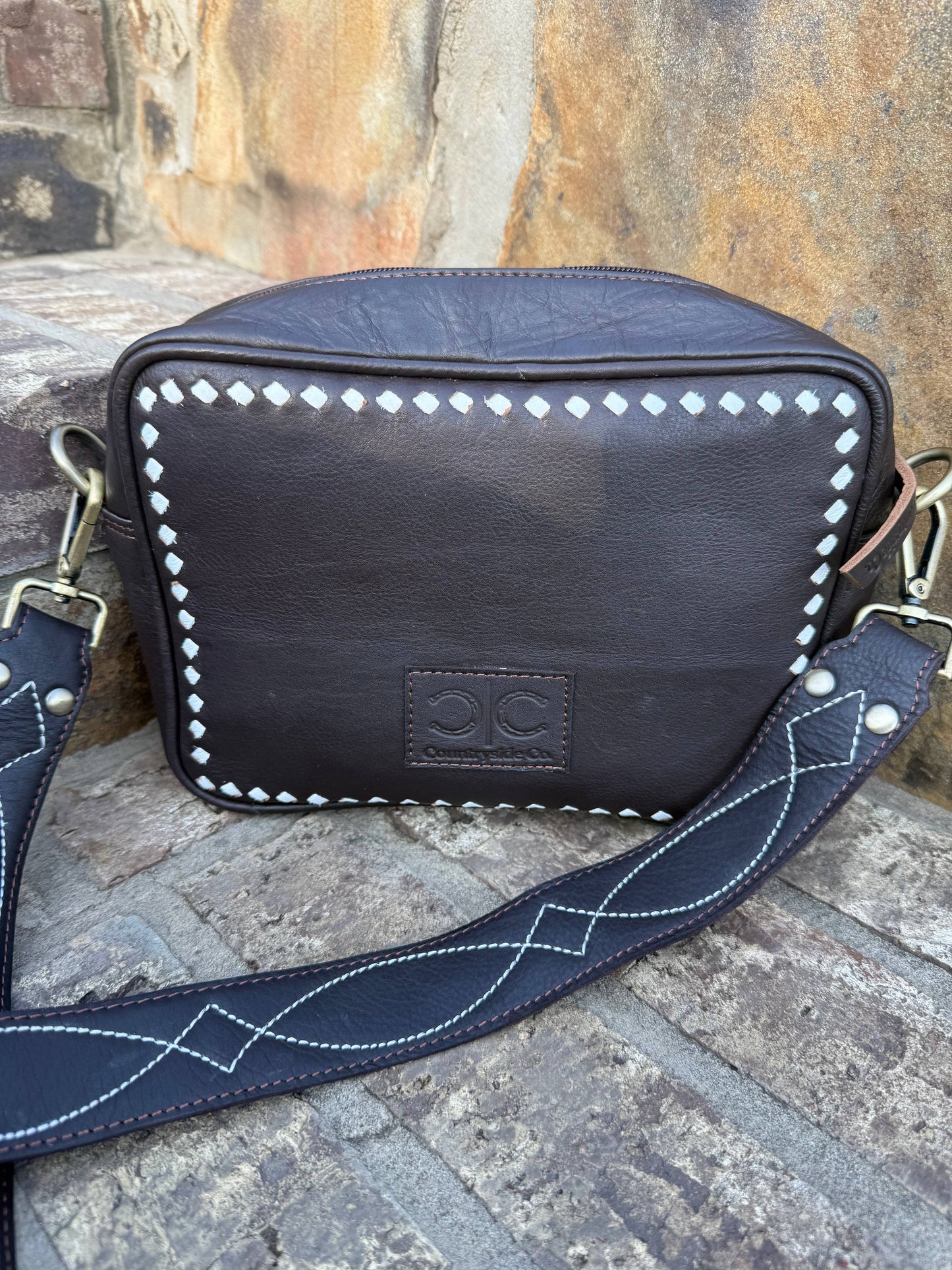 Boot Stitch Leather Purse