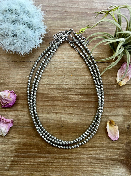 4 mm silver plated choker